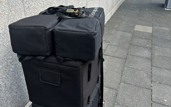 Lautsprecher System auf Rollbrett