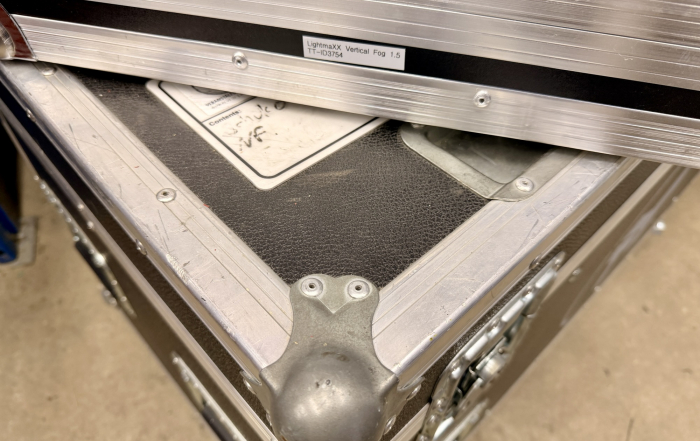 Detailaufnahme von Flyht Cases
